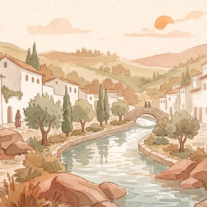 El agua dentro del pueblo